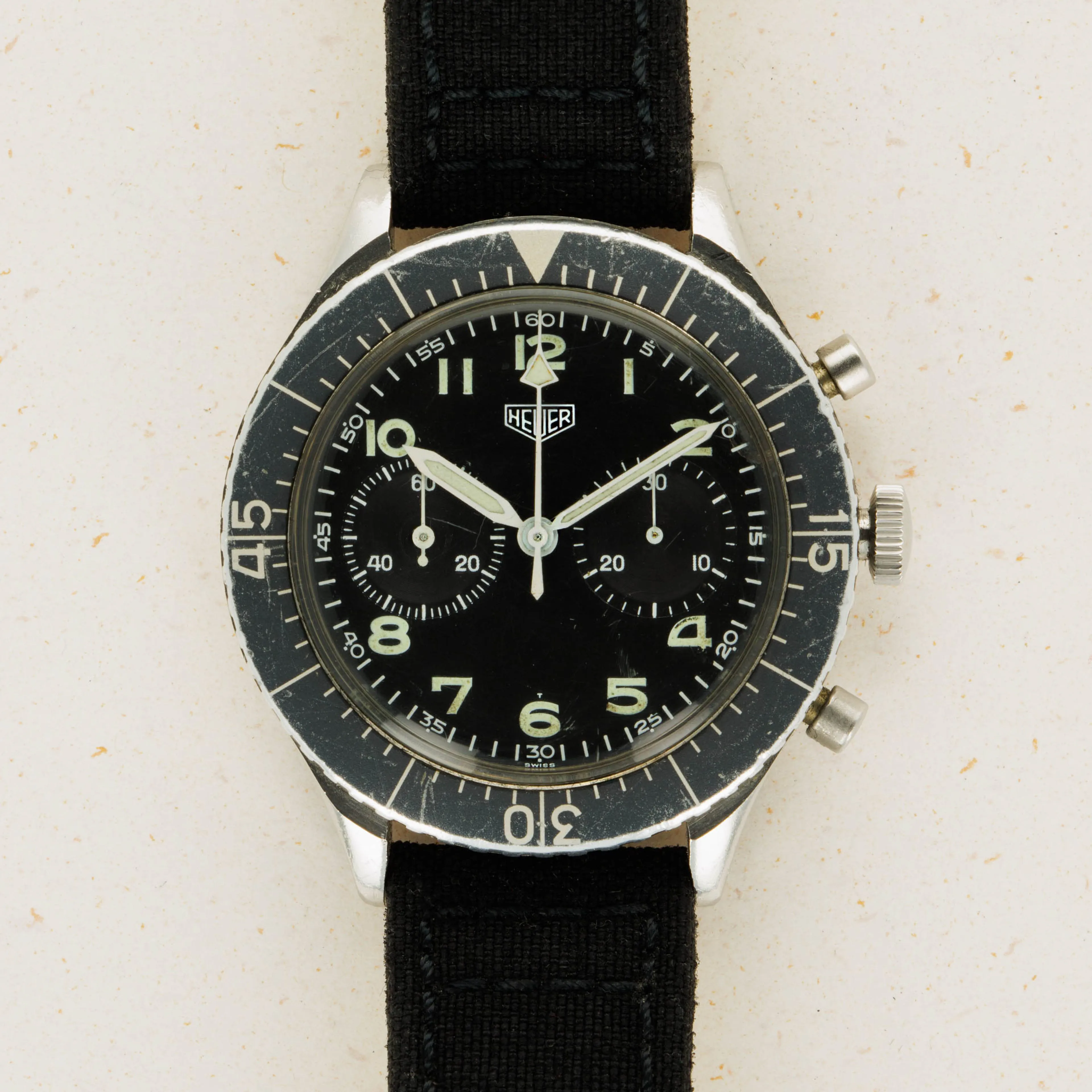 Heuer Bundeswehr 1550 SG 43mm Stainless steel Black