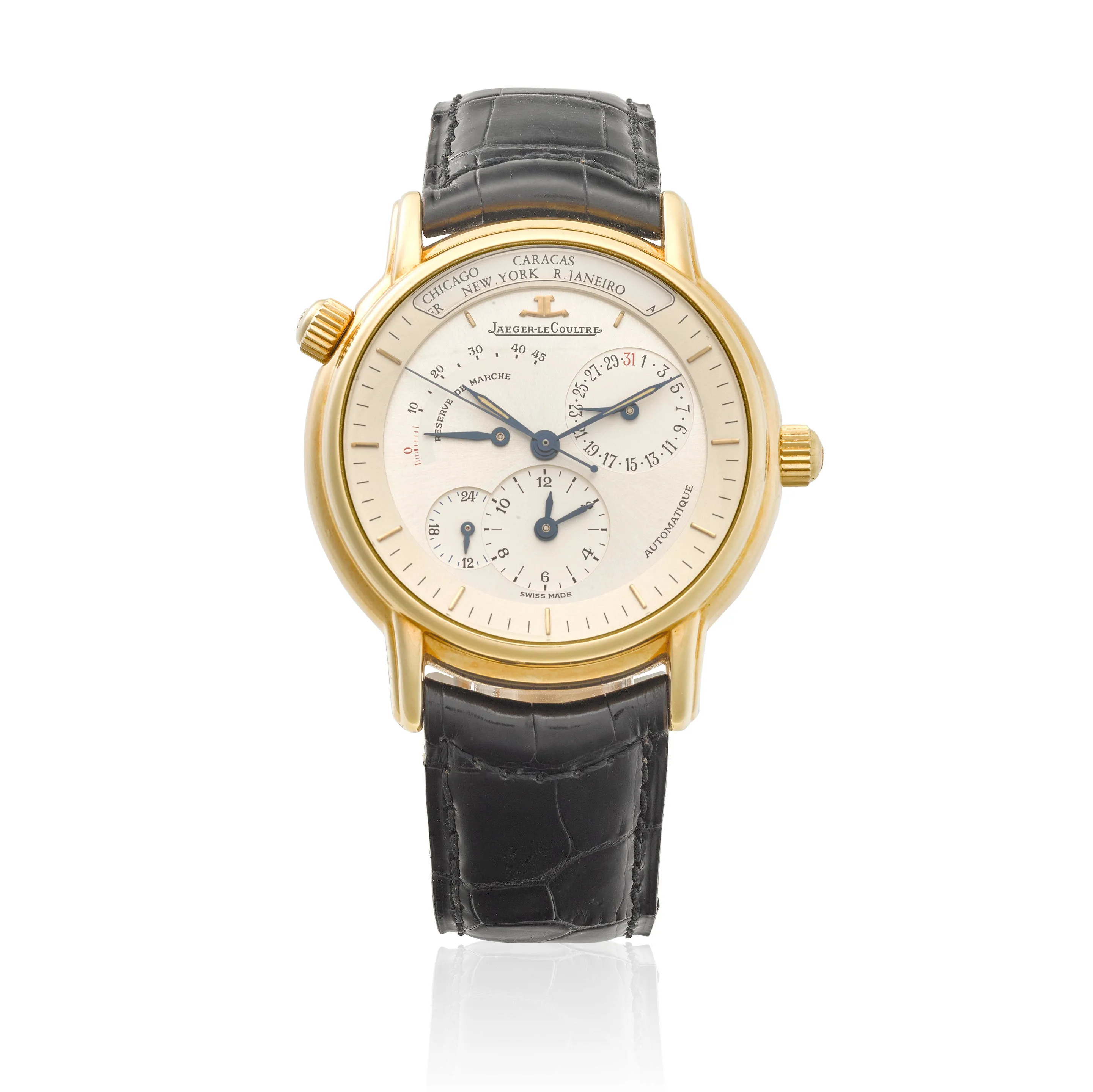 Jaeger-LeCoultre Master Geographique 169.1.92 38mm Yellow gold Silver