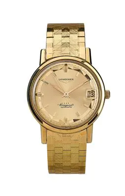 Longines Conquest 9025 35mm Yellow gold Champagne