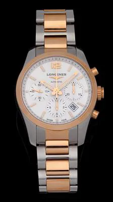 Longines Conquest Classic L2.786.5.56 41mm Rose gold and stainless steel Silver