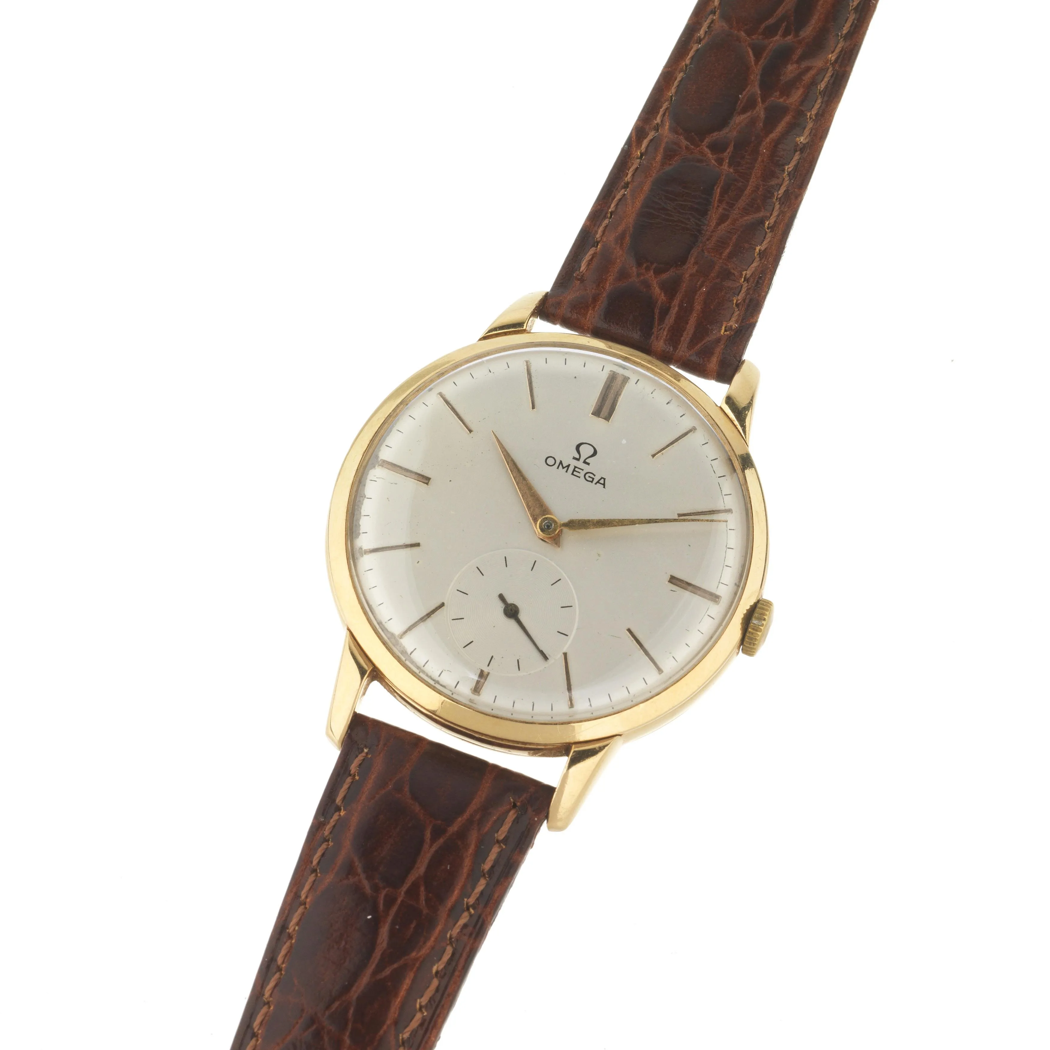 Omega 2687 37mm Yellow gold Silver