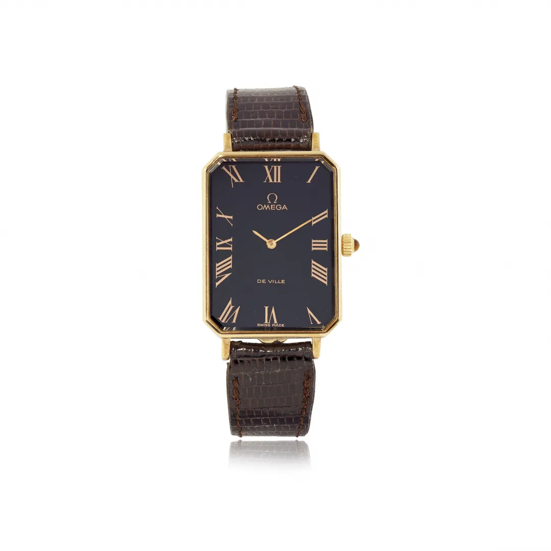 Omega De Ville 8271 24mm Yellow gold Black