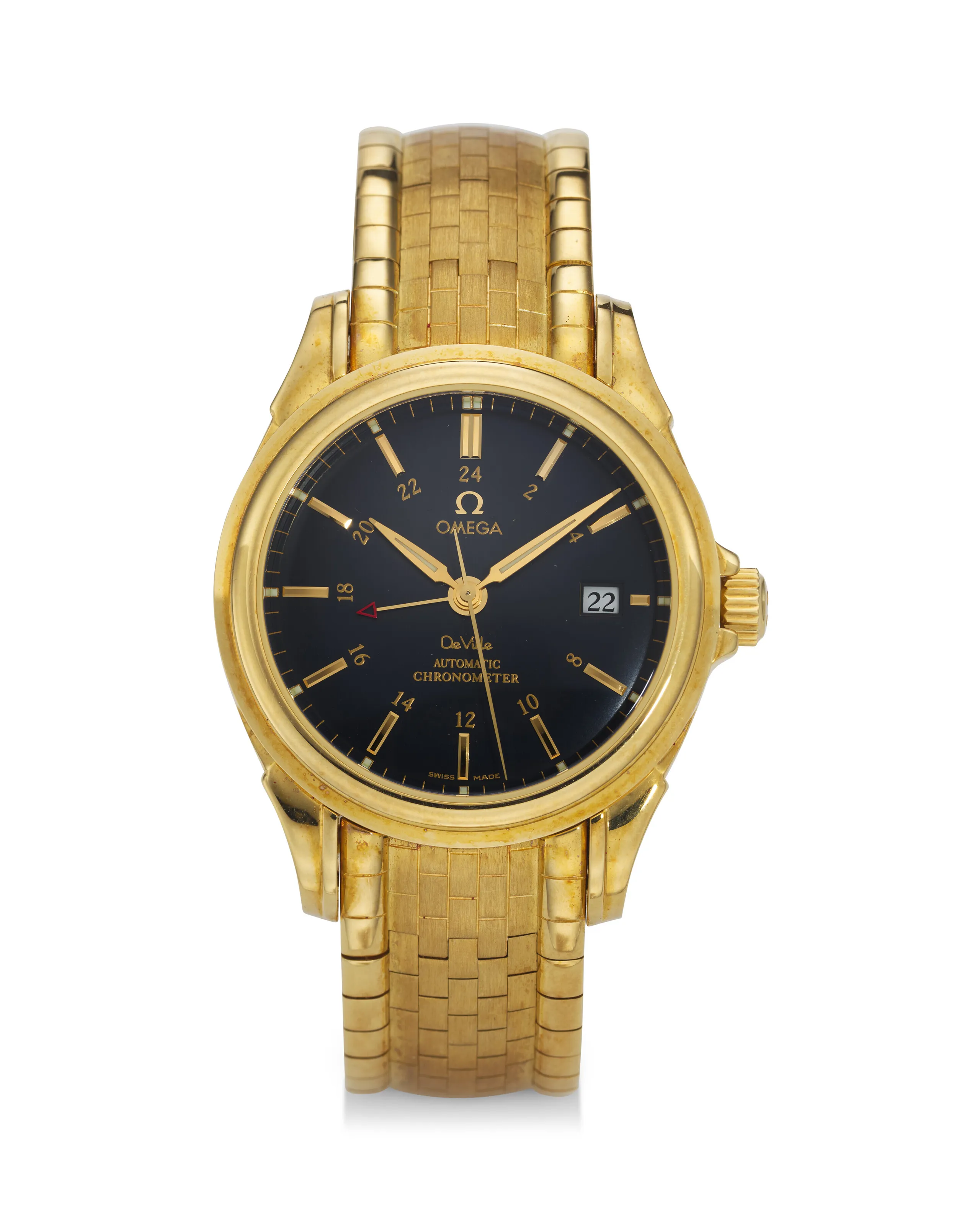 Omega De Ville 4133.80 39mm Yellow gold Black