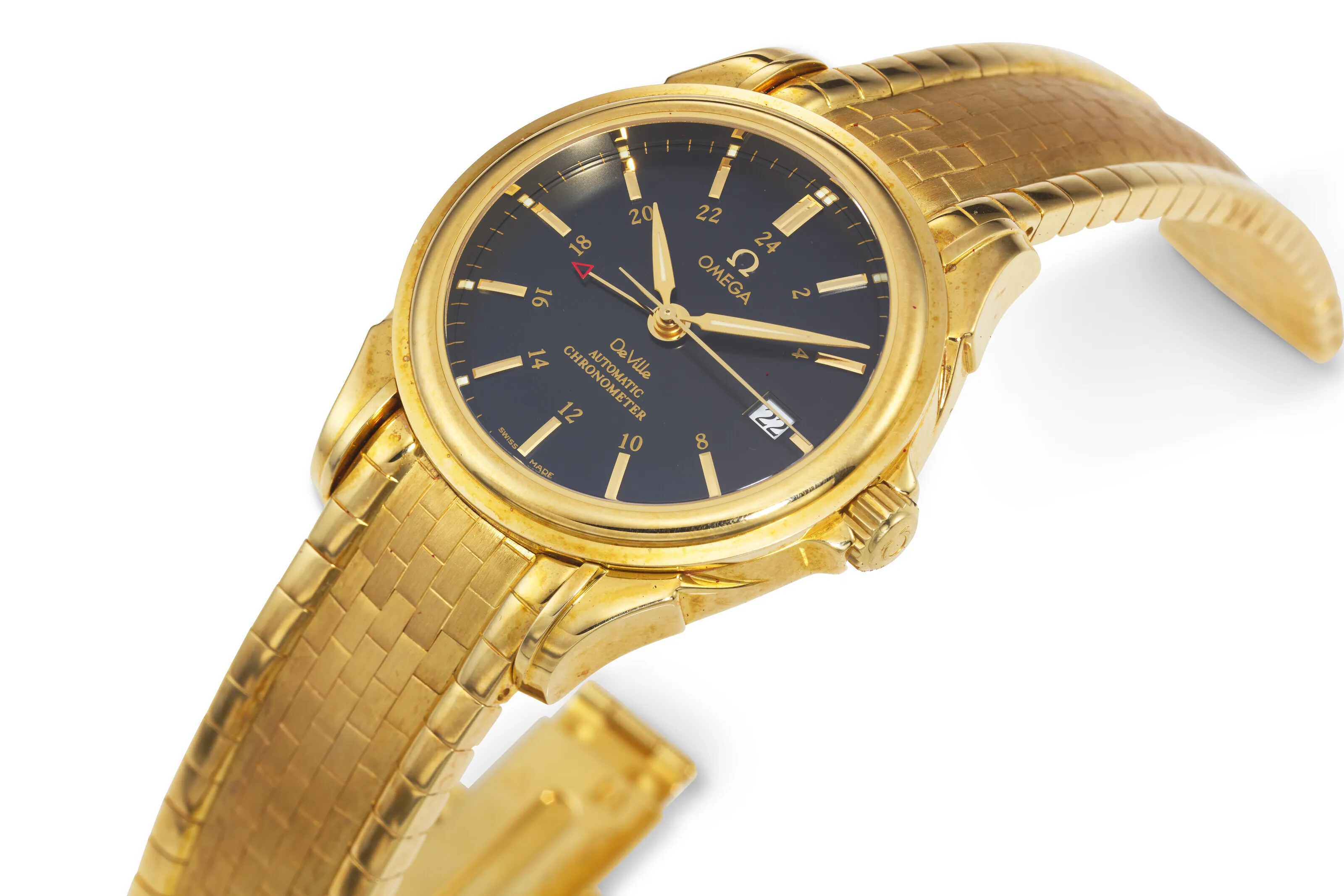 Omega De Ville 4133.80 39mm Yellow gold Black 1