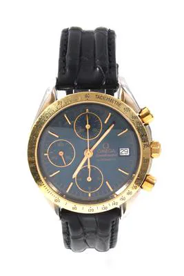 Omega Speedmaster Date 175.0043 39mm Yellow gold and stainless steel Blue
