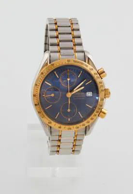 Omega Speedmaster 175.0043/375.0043 39mm Yellow gold and stainless steel Blue