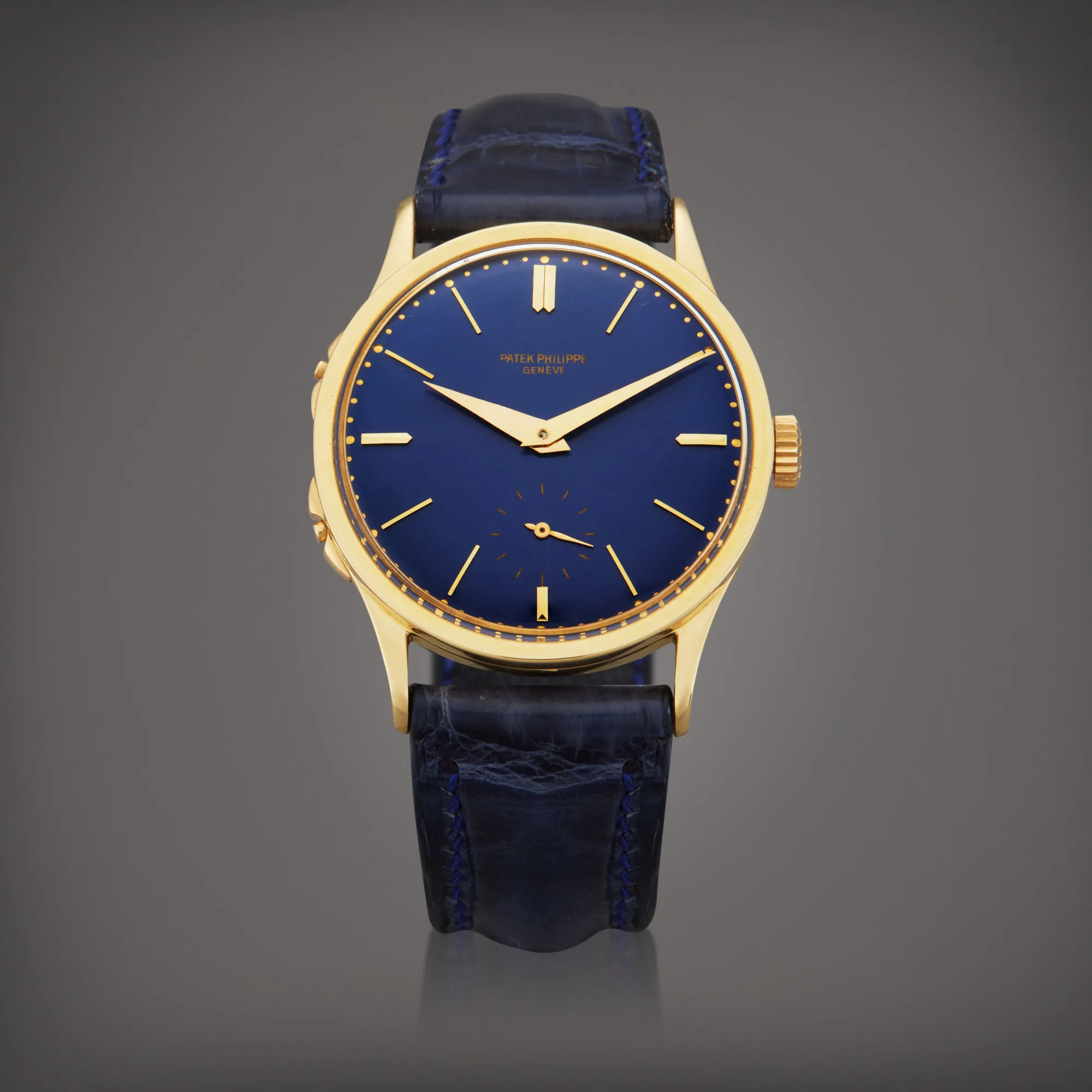 Patek Philippe Calatrava 2597 35mm Yellow gold Blue 2