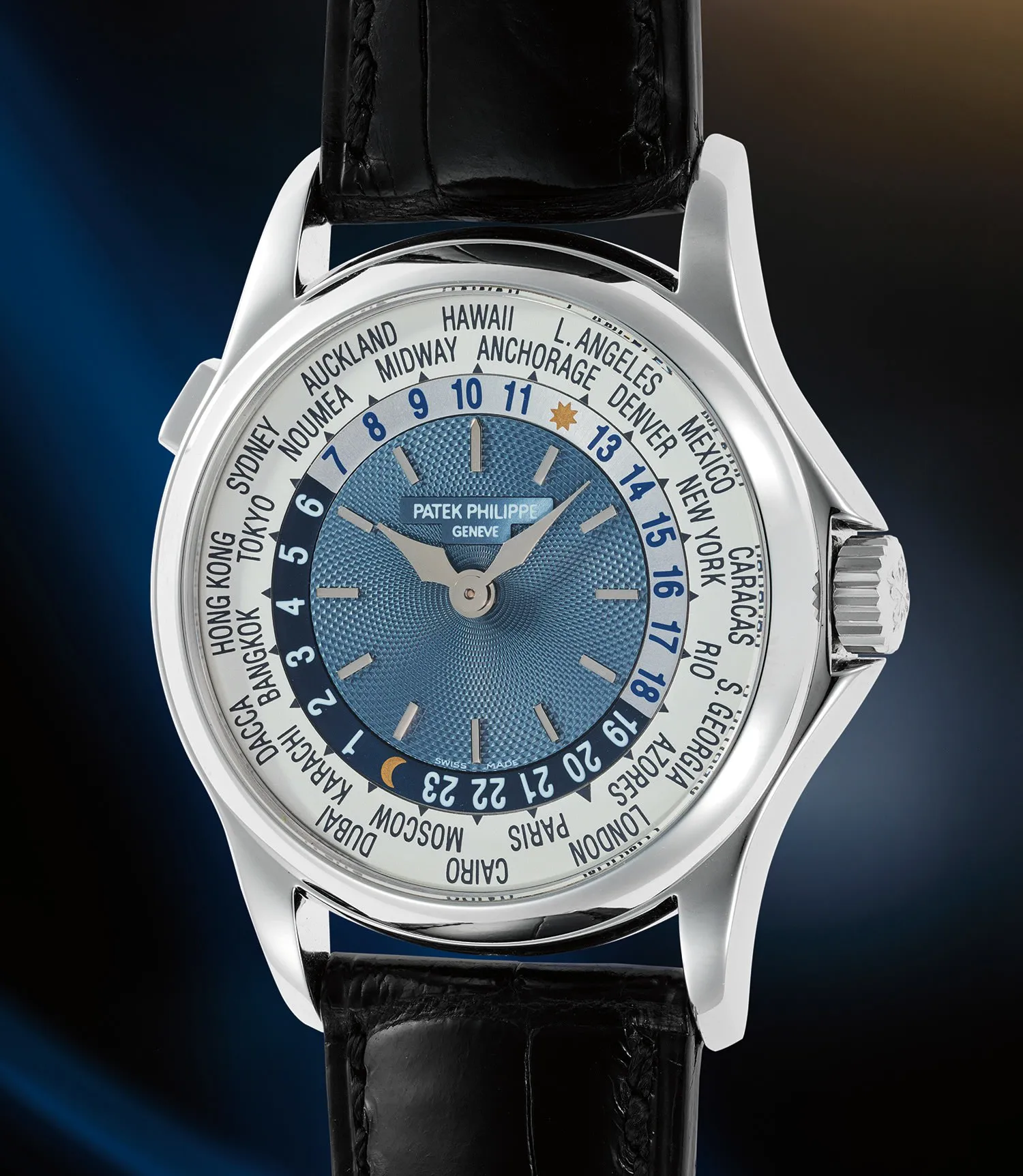 Patek Philippe World Time 5110P 37mm Platinum Enamel