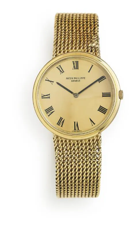 Patek Philippe Calatrava 3591 34mm Yellow gold Champagne