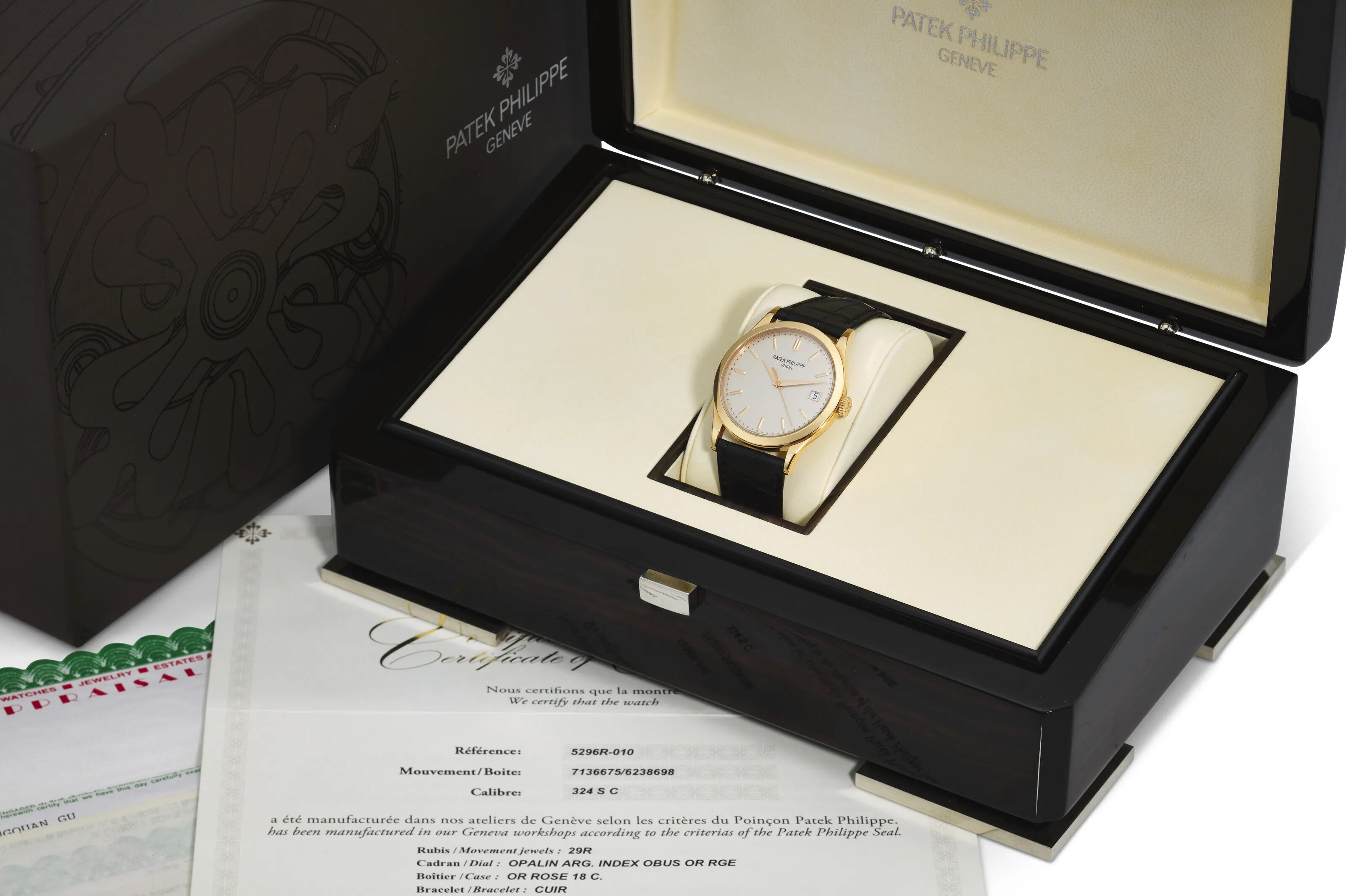 Patek Philippe Calatrava 5296 38mm Rose gold Silver 3