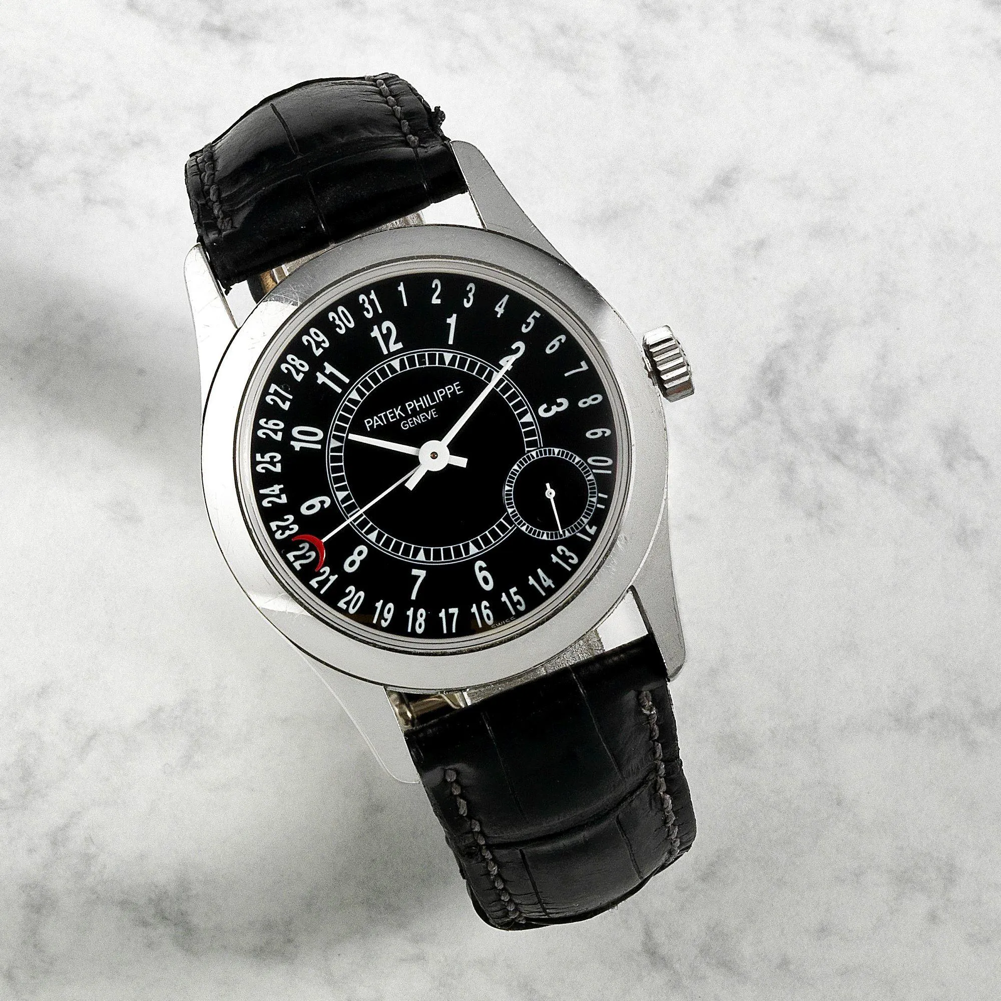 Patek Philippe Calatrava 6000G 37mm White gold Black