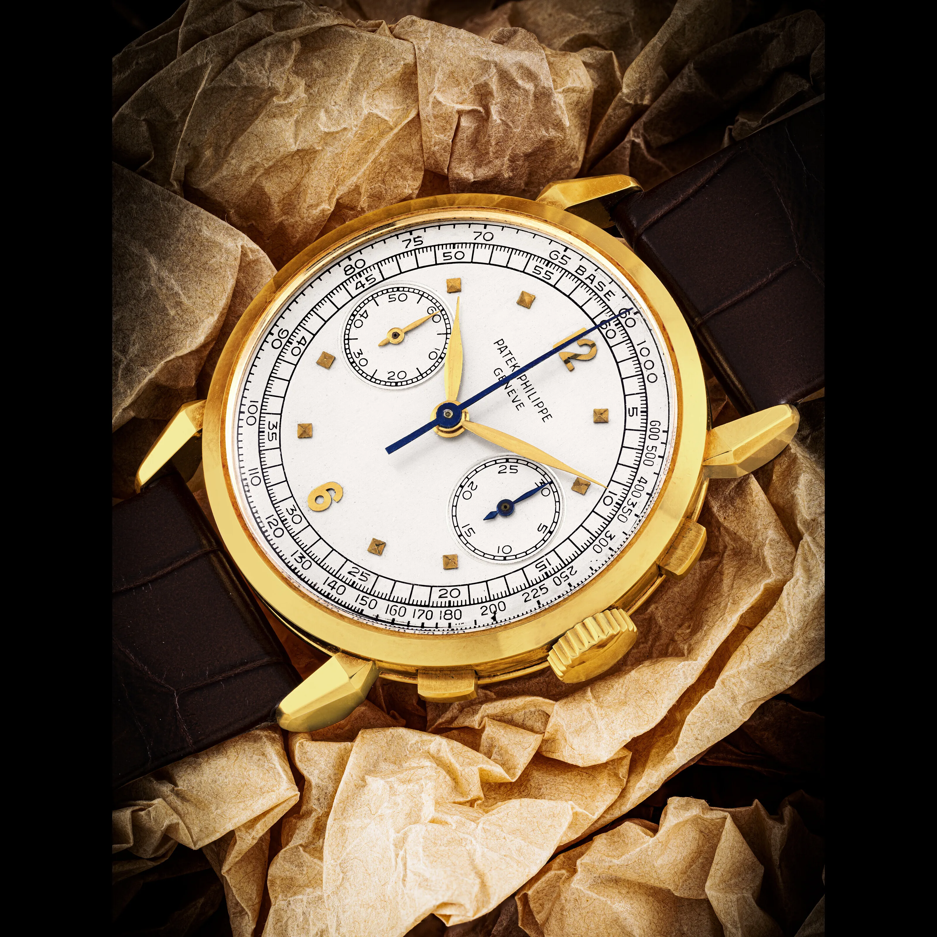 Patek Philippe Chronograph 1579 36mm Yellow gold Silver