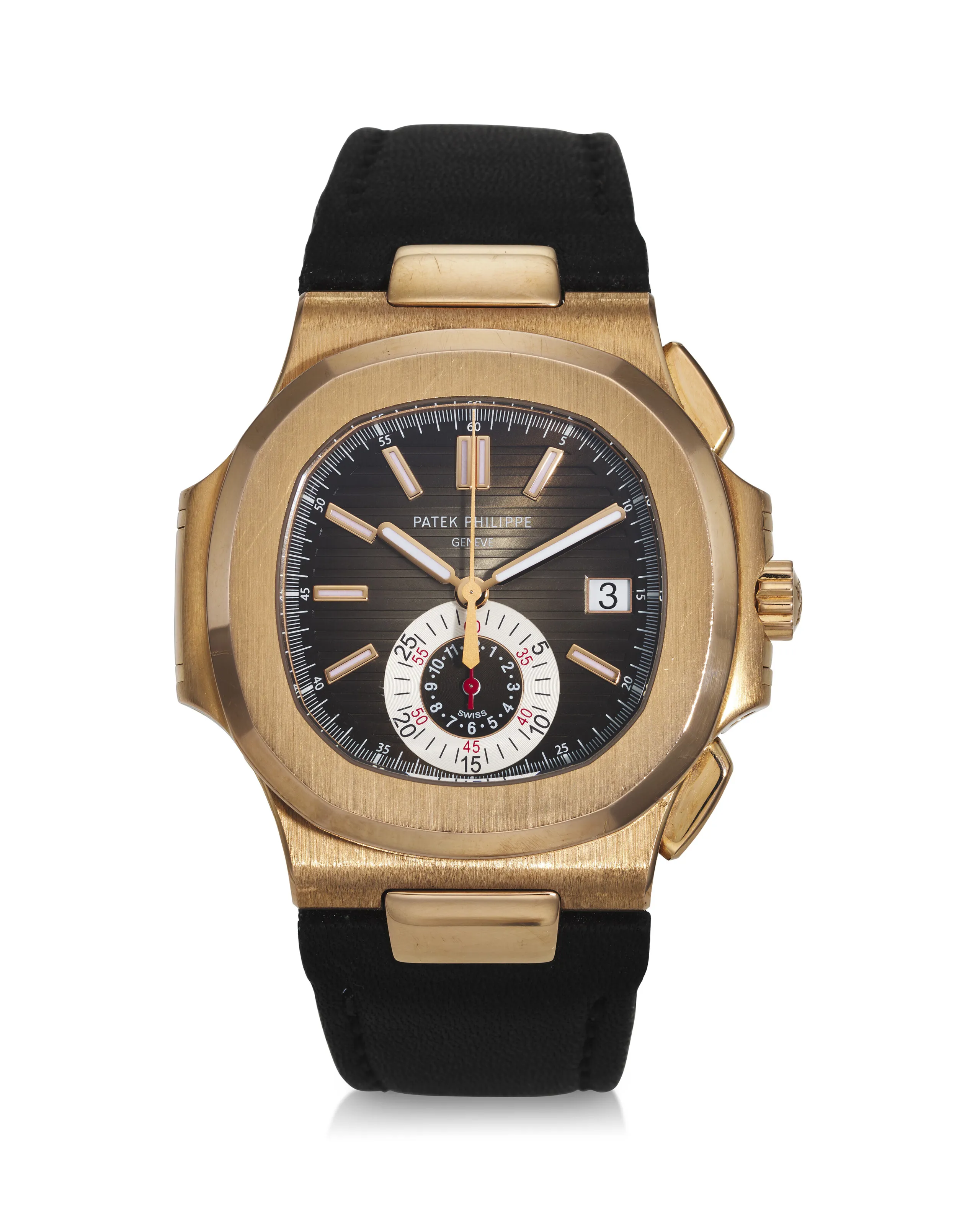 Patek Philippe Nautilus 5980R-001 40.5mm Rose gold Brown