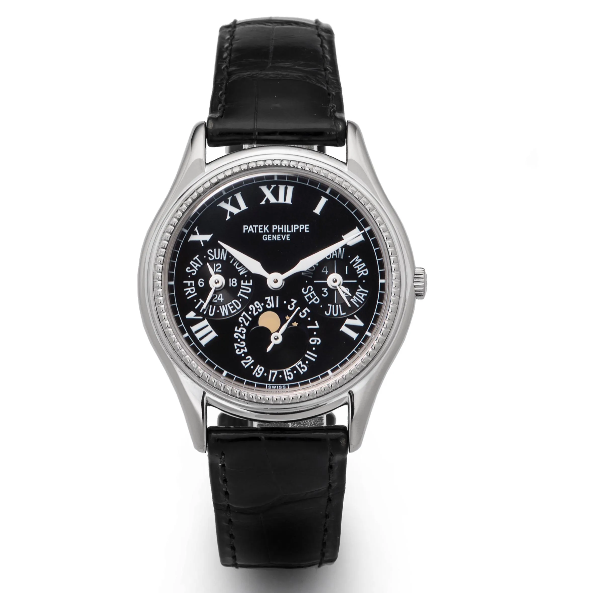 Patek Philippe Perpetual Calendar 5038 36.5mm White gold Black