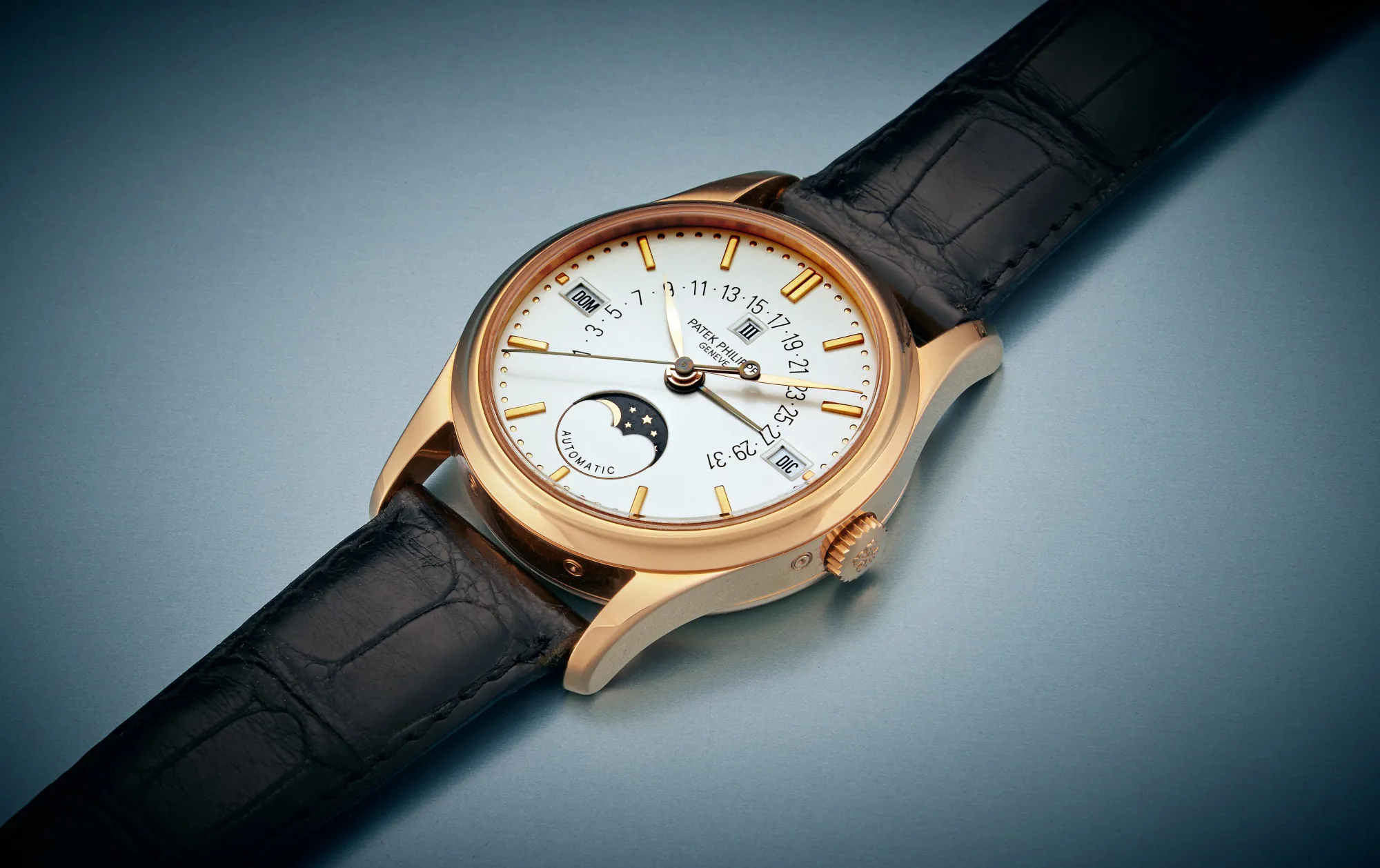 Patek Philippe Perpetual Calendar 5050 35mm Rose gold Silver 1