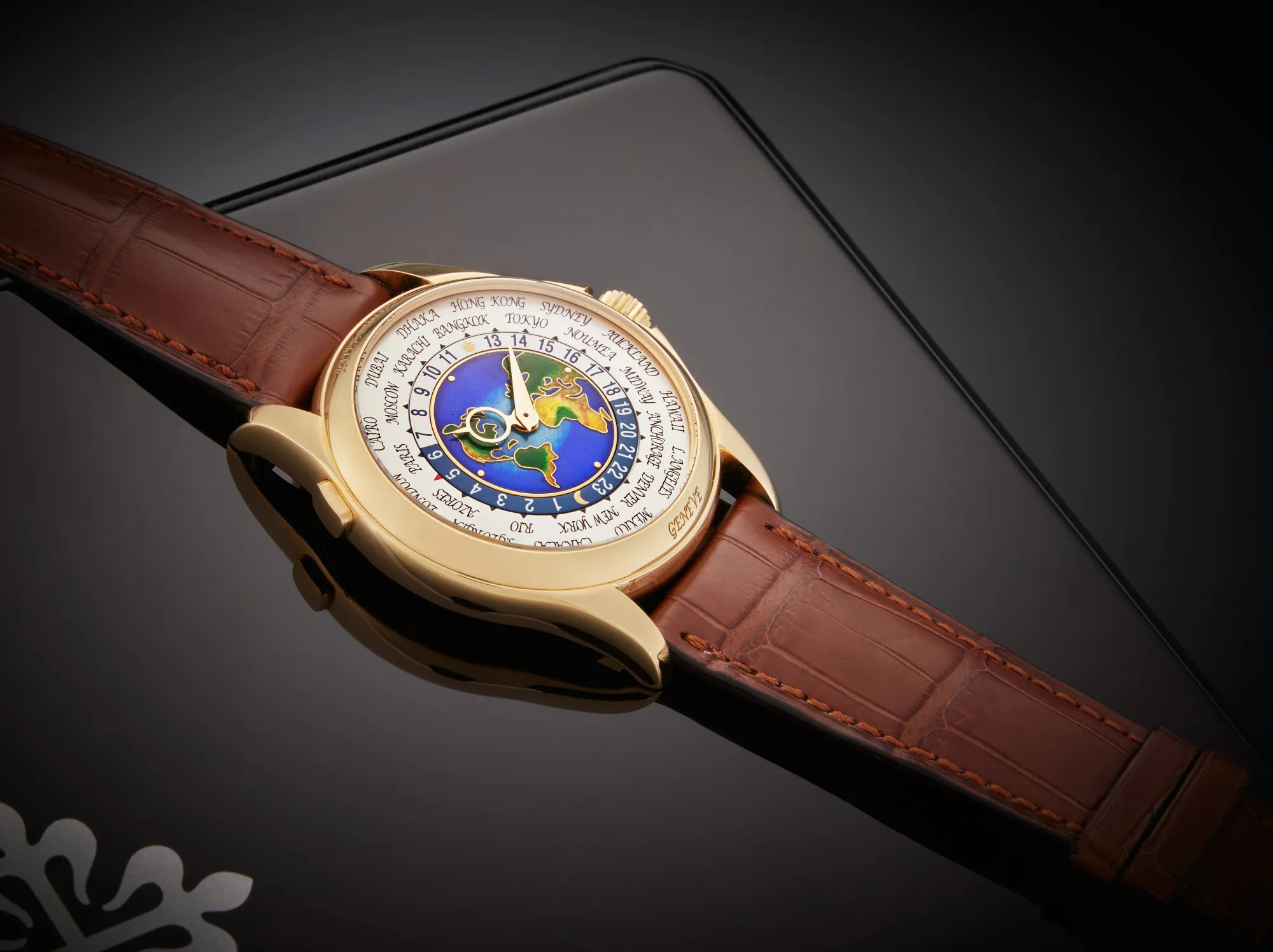 Patek Philippe World Time 5131J 39.5mm Yellow gold Enamel 1