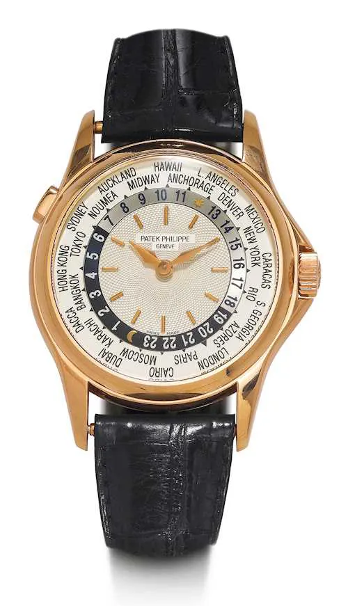 Patek Philippe World Time 5110R 37mm Rose gold Opaline