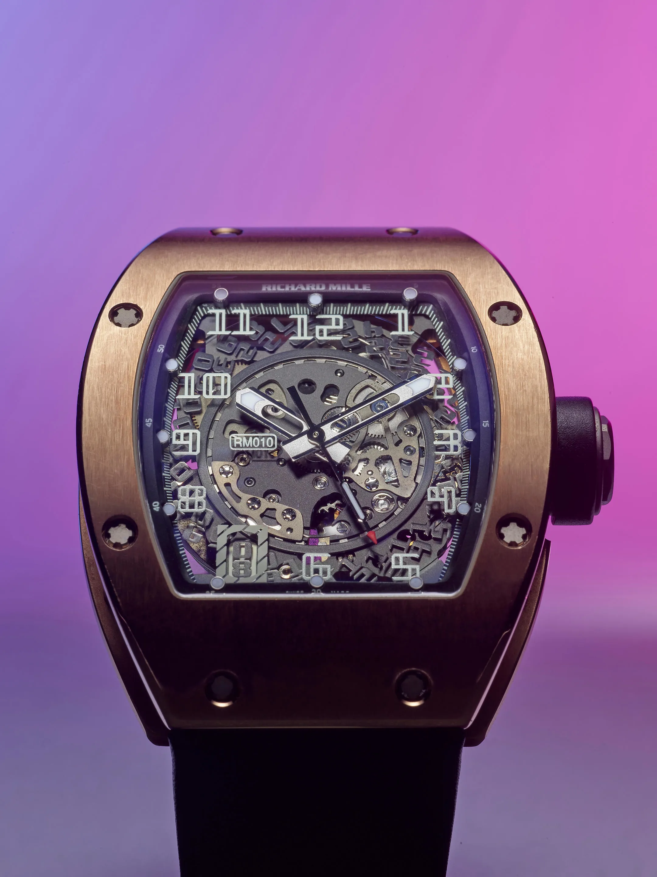 Richard Mille RM 010 RM 010 AG RG 48mm Rose gold Black