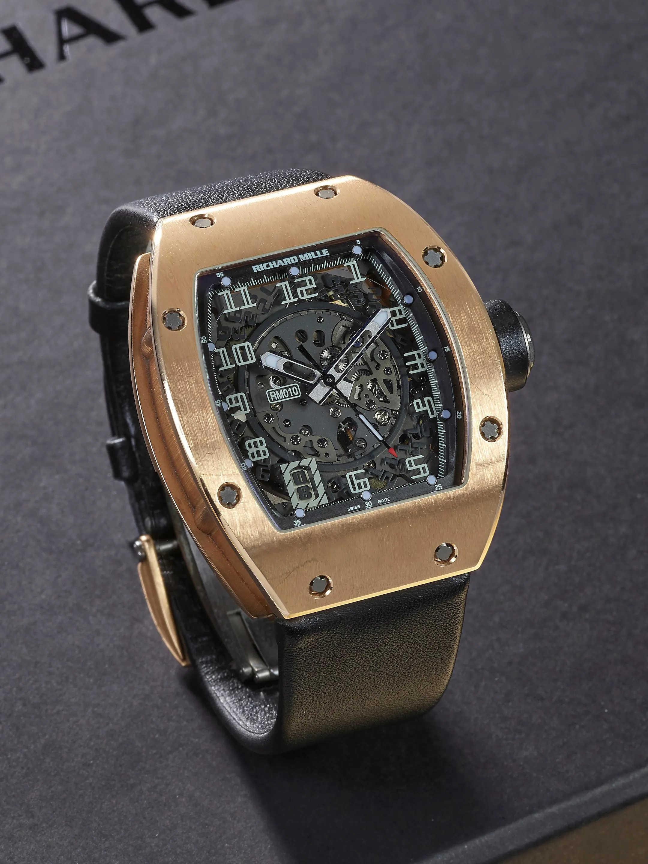 Richard Mille RM 010 RM 010 AG RG 48mm Rose gold Black 1