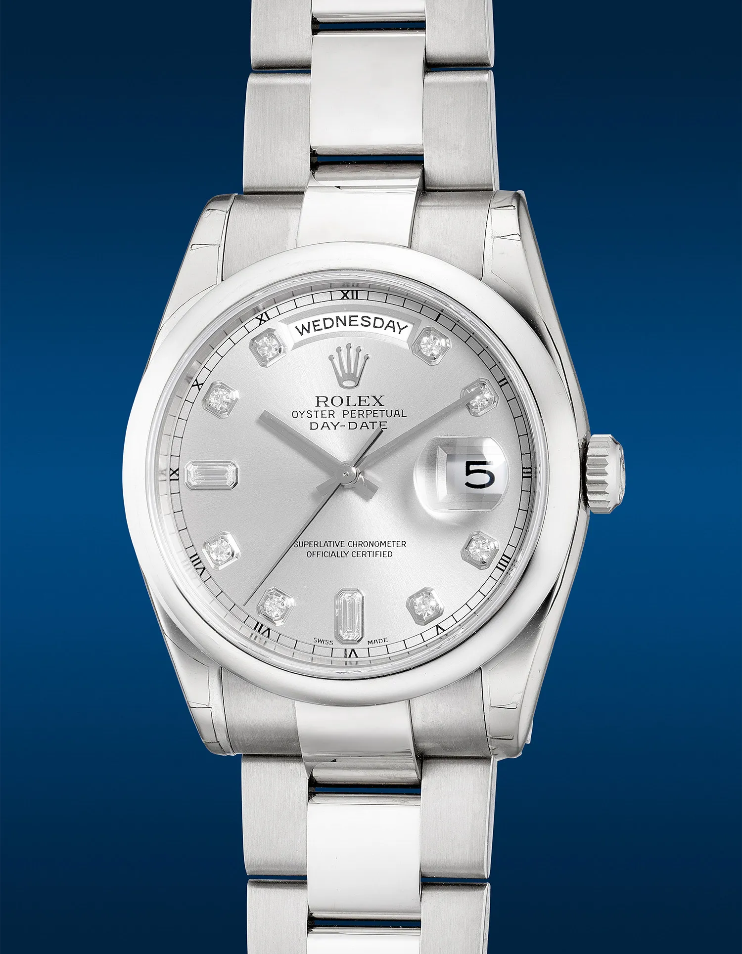 Rolex Day-Date 36 118209 36mm White gold Silver