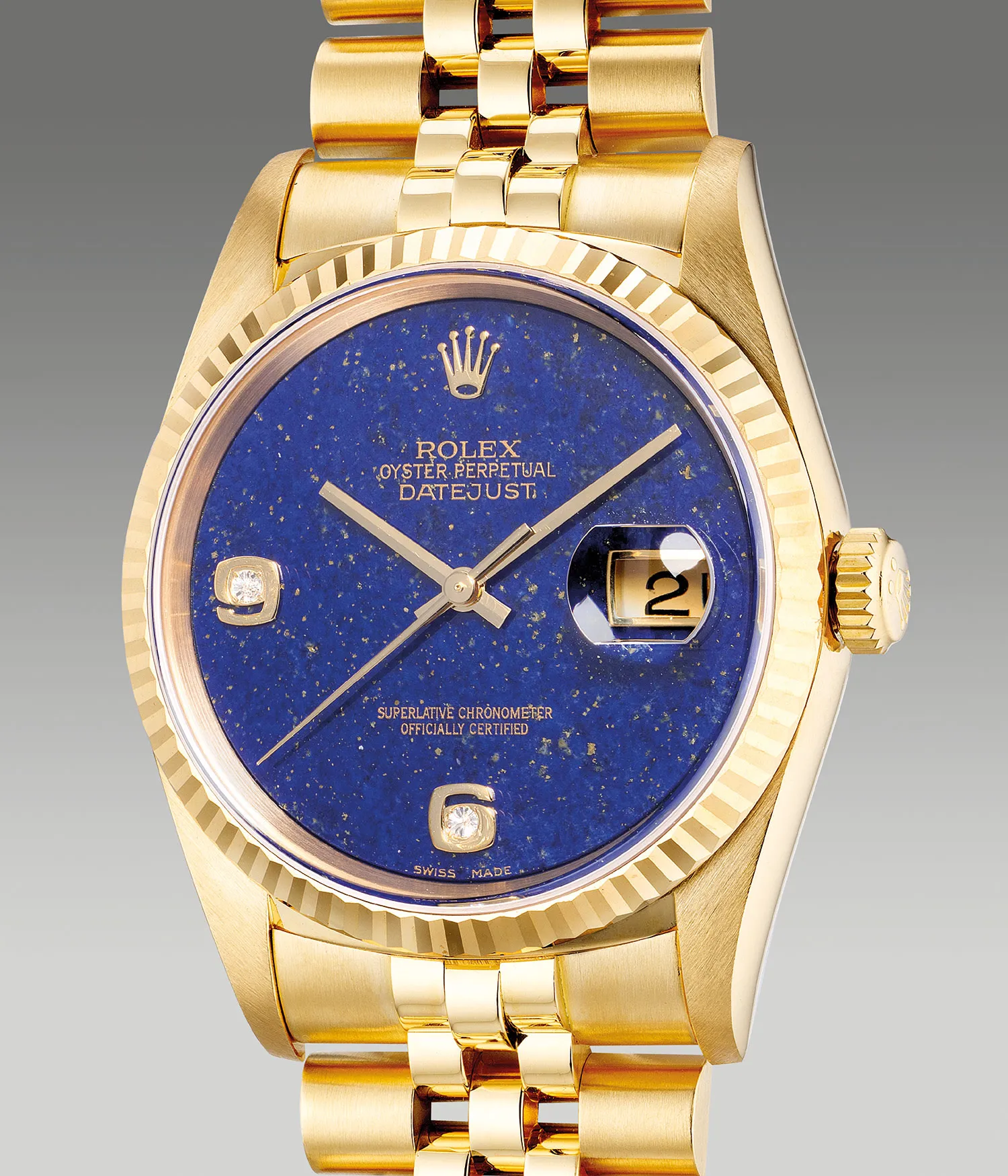 Rolex Datejust 36 16238 36mm Yellow gold Lapis lazuli