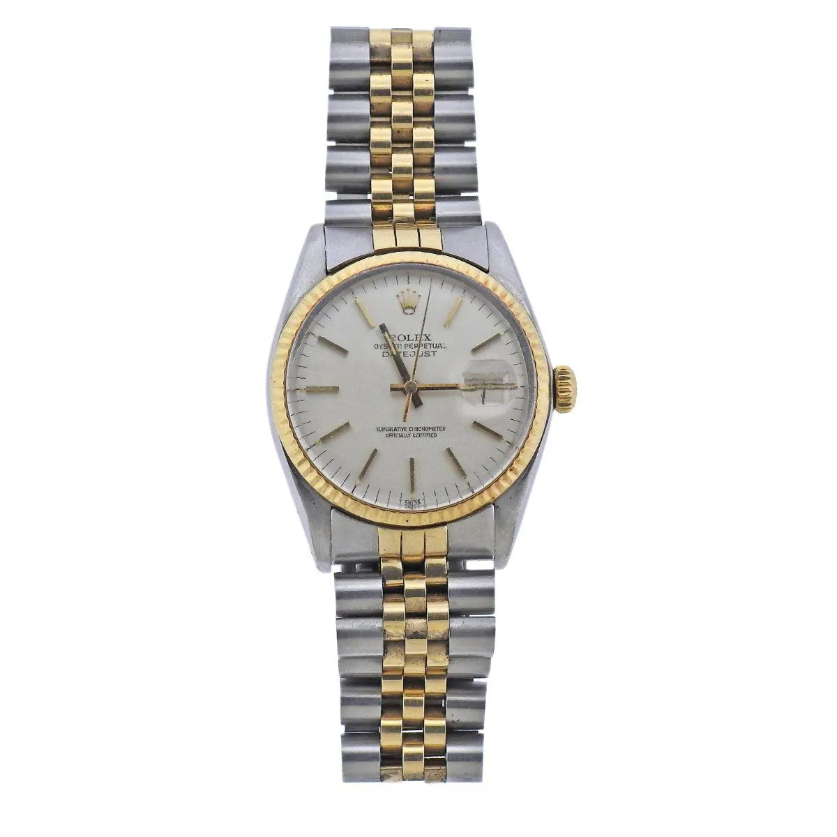 Rolex Datejust 36 16013 36mm Yellow gold and stainless steel White