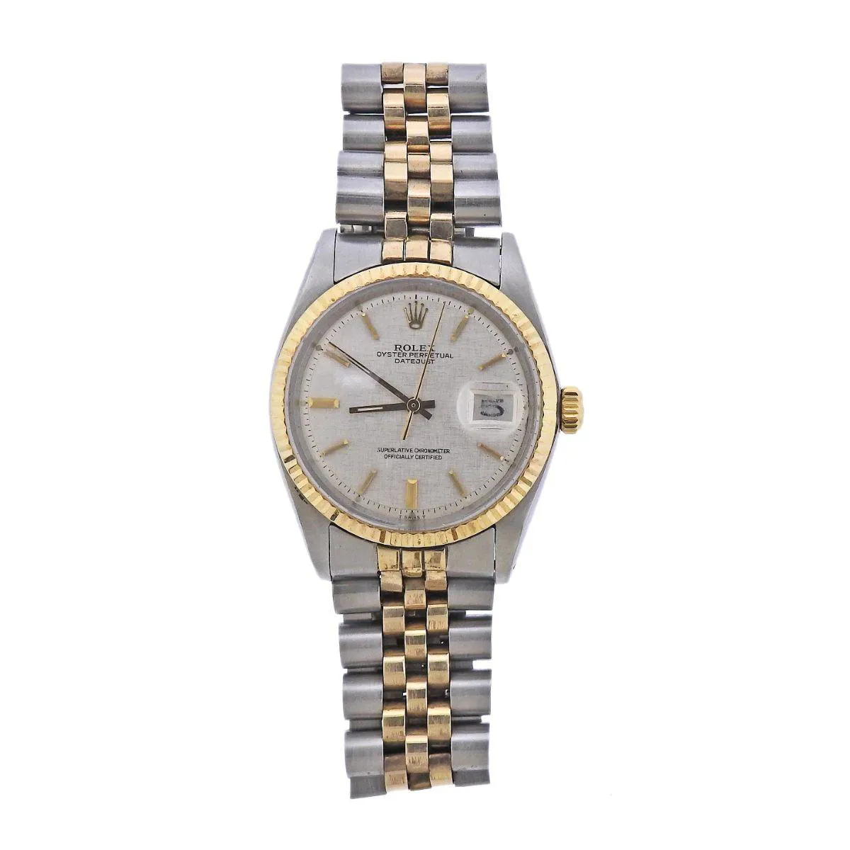 Rolex Datejust 1601 36mm Yellow gold and stainless steel Gray