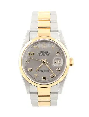 Rolex Datejust 36 16203 36mm Yellow gold and Stainless steel Silver