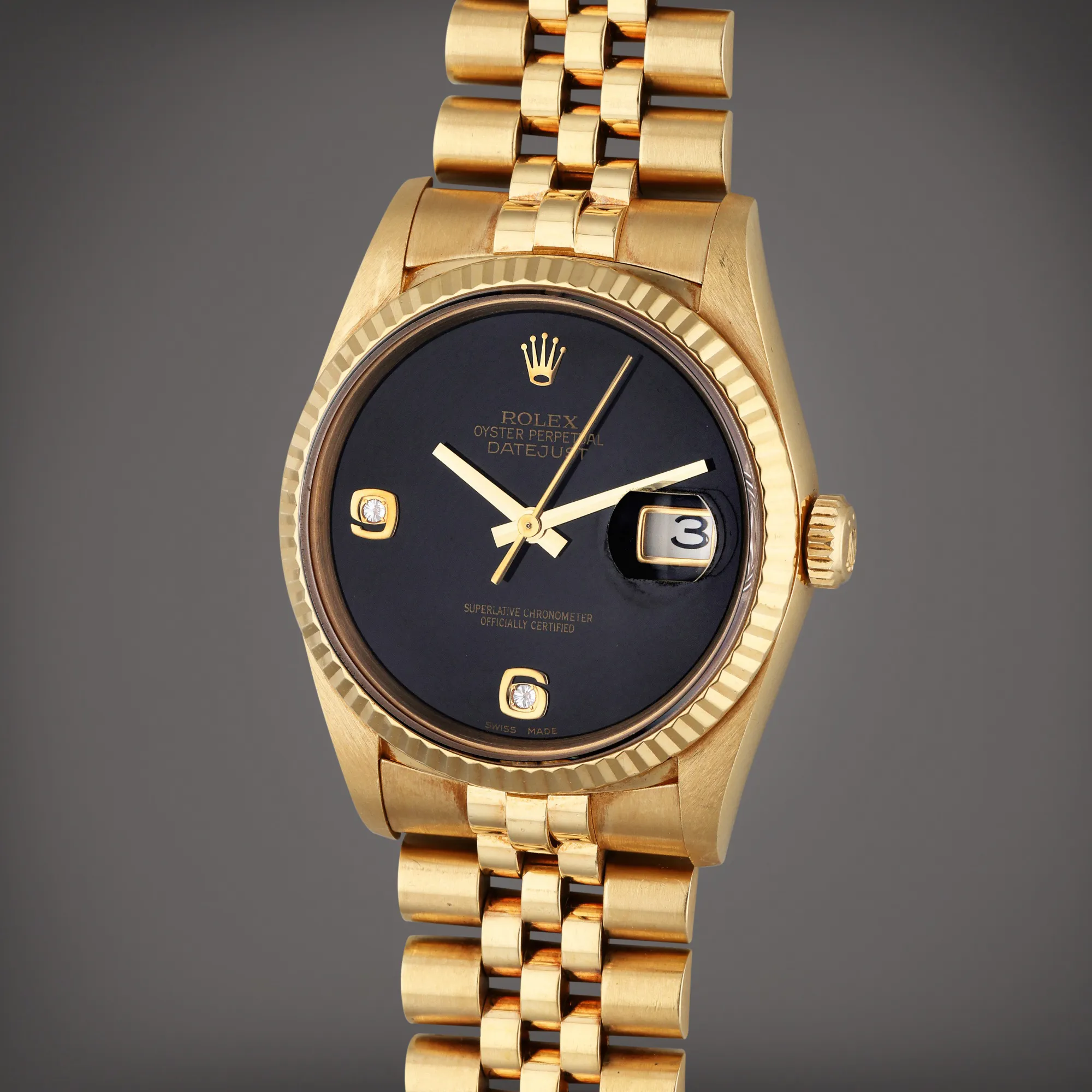 Rolex Datejust 36 16238 36mm Yellow gold Black