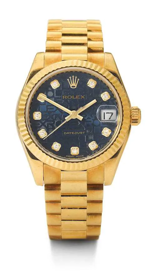 Rolex Datejust 31 178278 31mm Yellow gold Blue