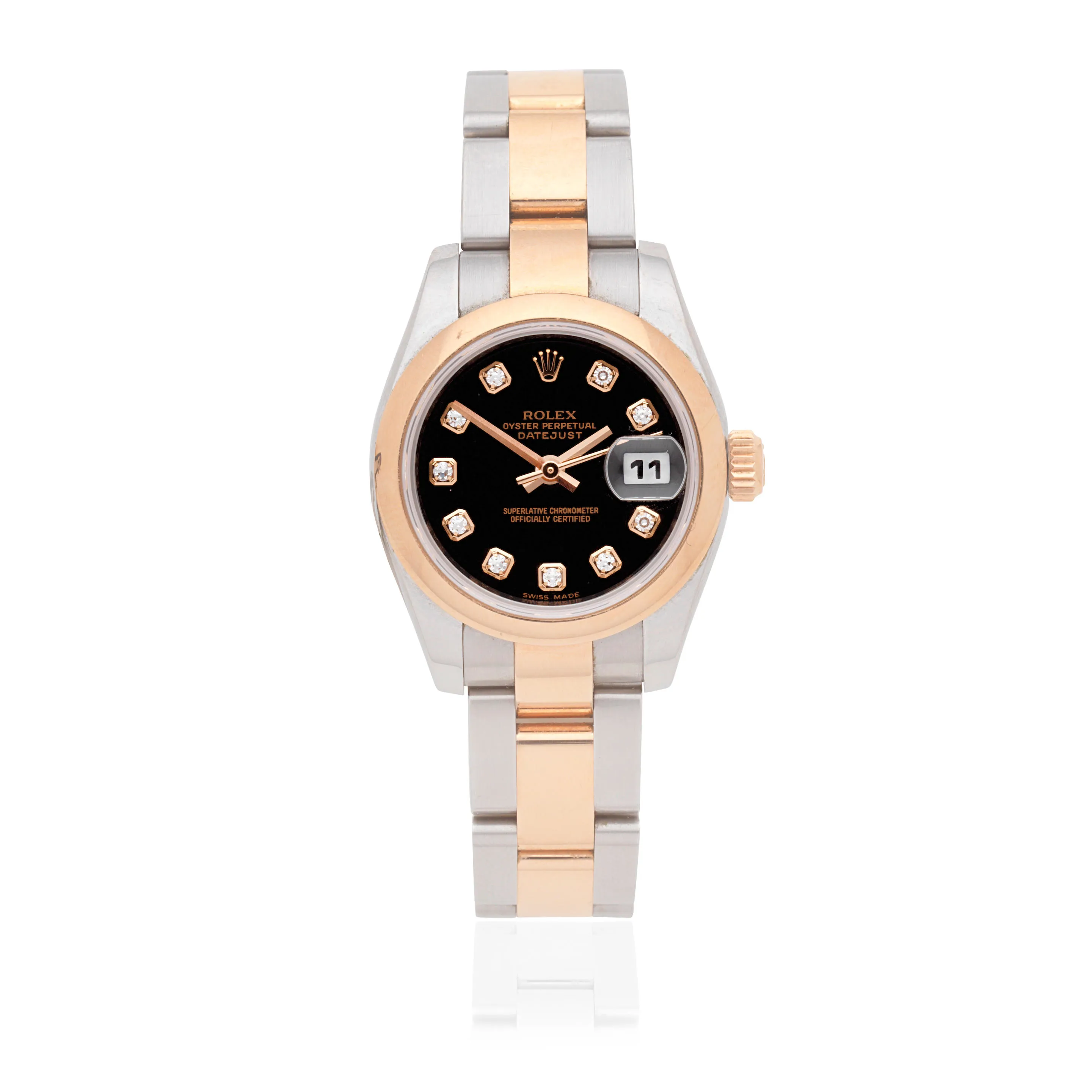 Rolex Lady-Datejust 179161 26mm Rose gold Black