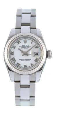 Rolex Lady-Datejust 179174 26mm White gold and Stainless steel White