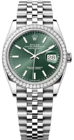 Rolex Datejust 36 126284RBR 36mm Stainless steel Green