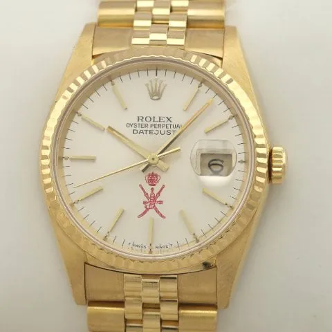 Rolex Datejust 36 16238 36mm Yellow gold Silver