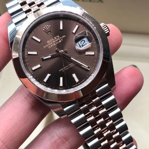 Rolex Datejust 41 126301 41mm Yellow gold and Stainless steel Brown