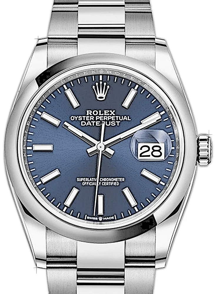 Rolex Datejust 36 126200 36mm Stainless steel Blue