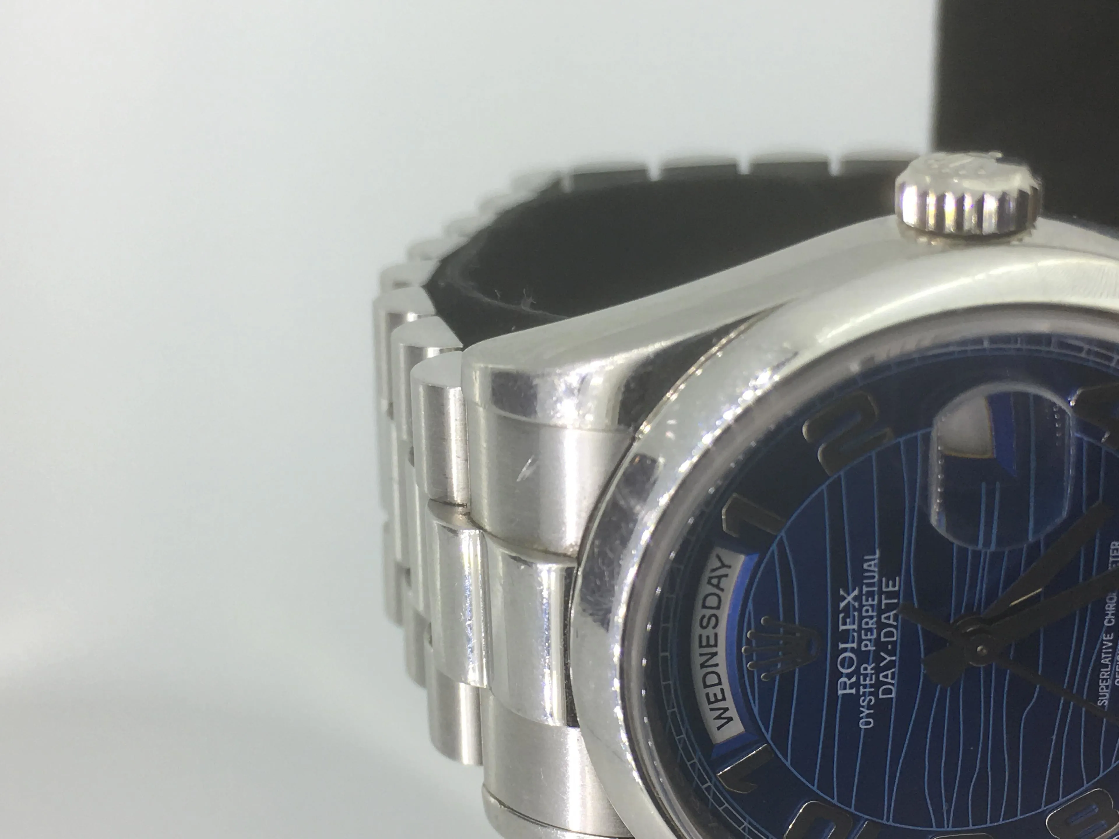 Rolex Day-Date 36 118206 36mm Stainless steel Blue 2