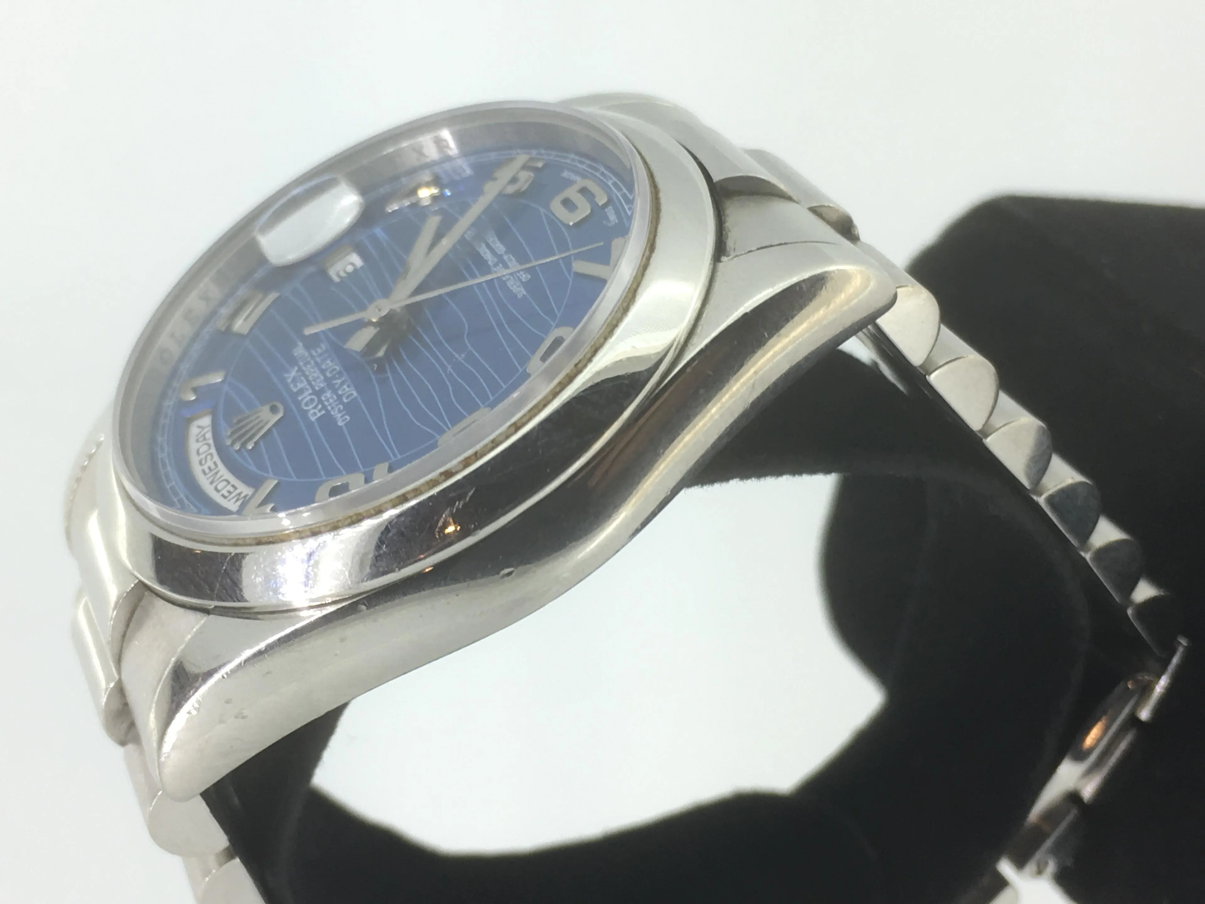 Rolex Day-Date 36 118206 36mm Stainless steel Blue 3