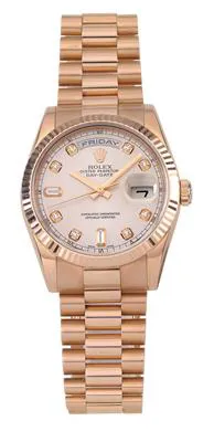 Rolex Oyster Perpetual 31 118235 F 36mm Rose gold Silver