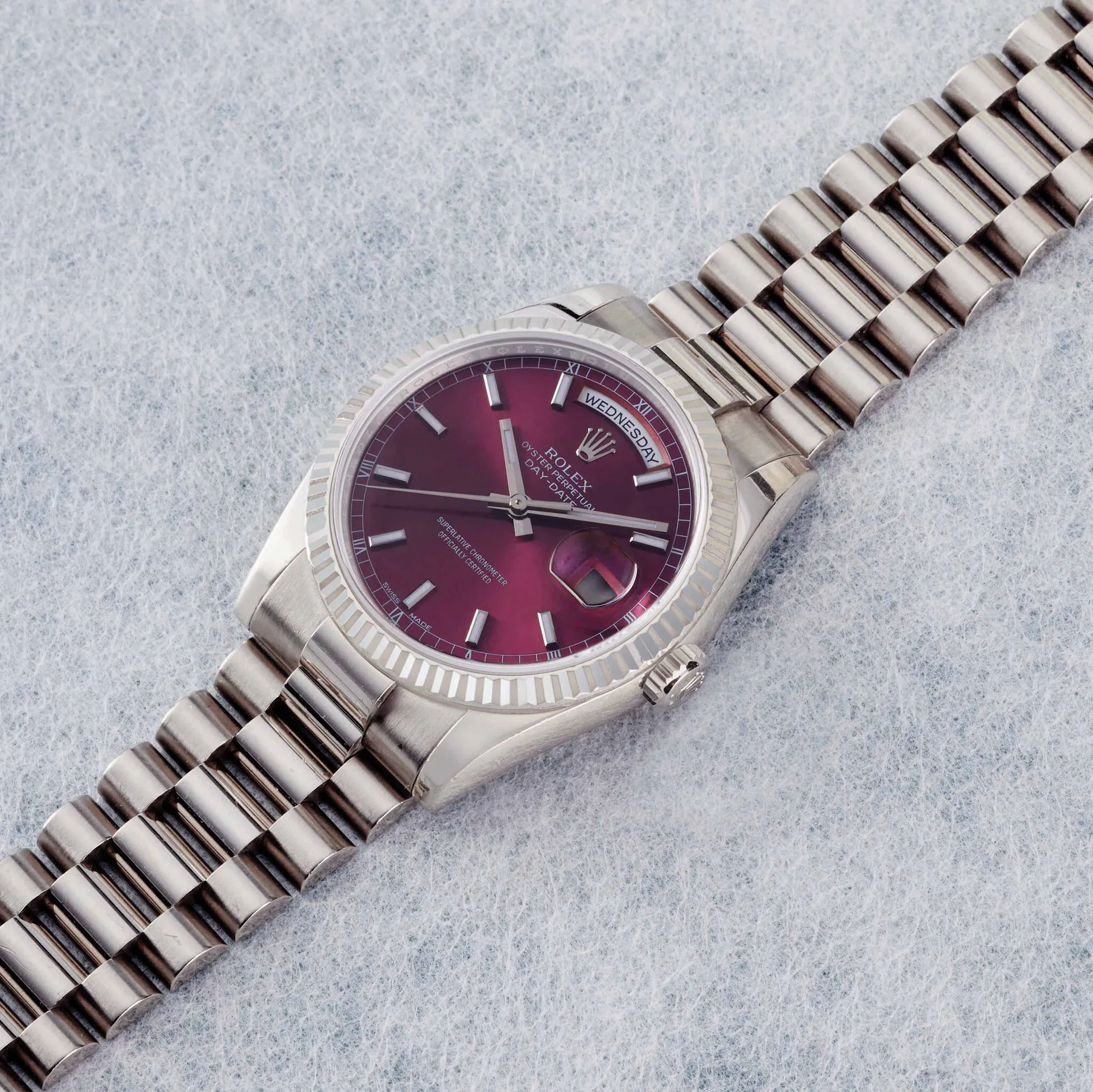 Rolex Day-Date 36 118239 36mm White gold Burgundy 1