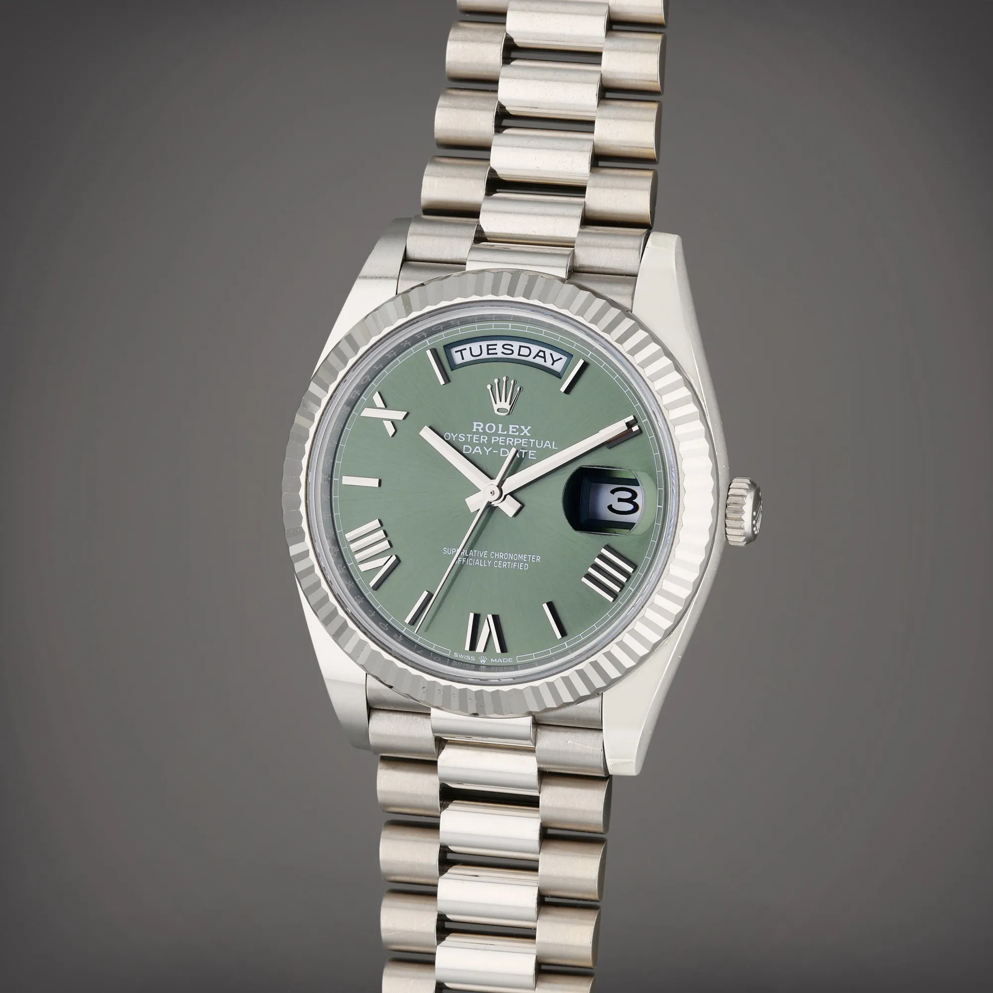 Rolex Day-Date 40 228239 40mm White gold Green