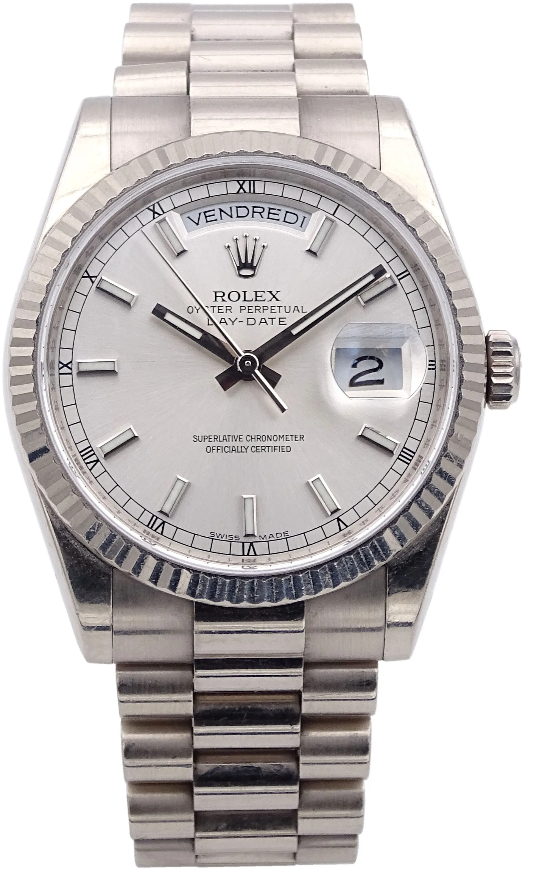 Rolex Day-Date 36 118239 36mm White gold Acier