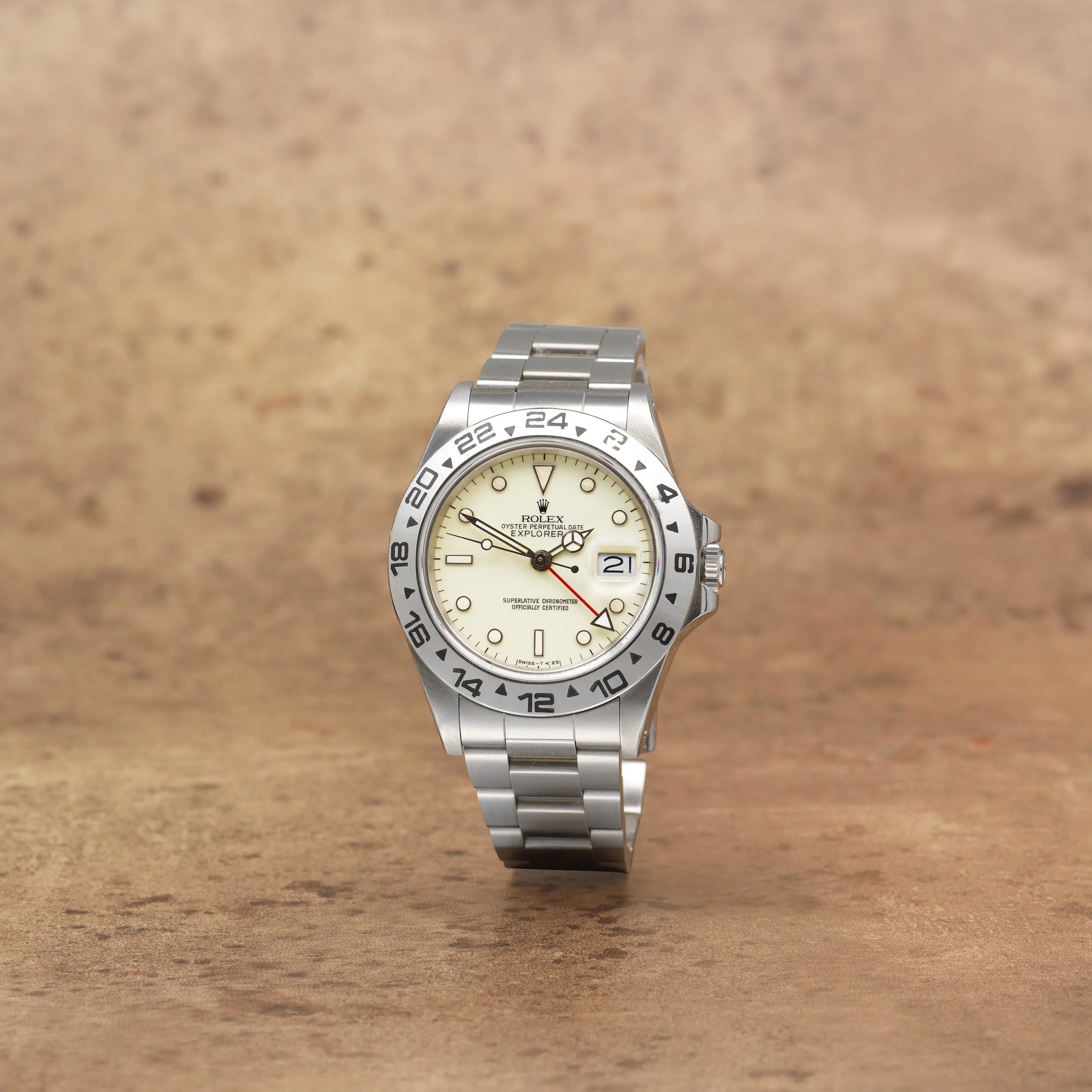 Rolex Explorer II 16550 39mm Stainless steel Cream