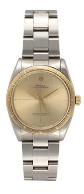 Rolex Oyster Perpetual 1008 35mm Yellow gold and stainless steel Champagne