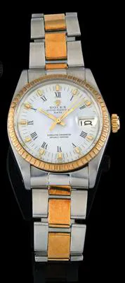 Rolex Oyster Perpetual Date 1505 34mm Yellow gold and Stainless steel White