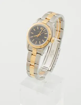 Rolex Oyster Perpetual 67193 24mm Yellow gold and Stainless steel Black 2