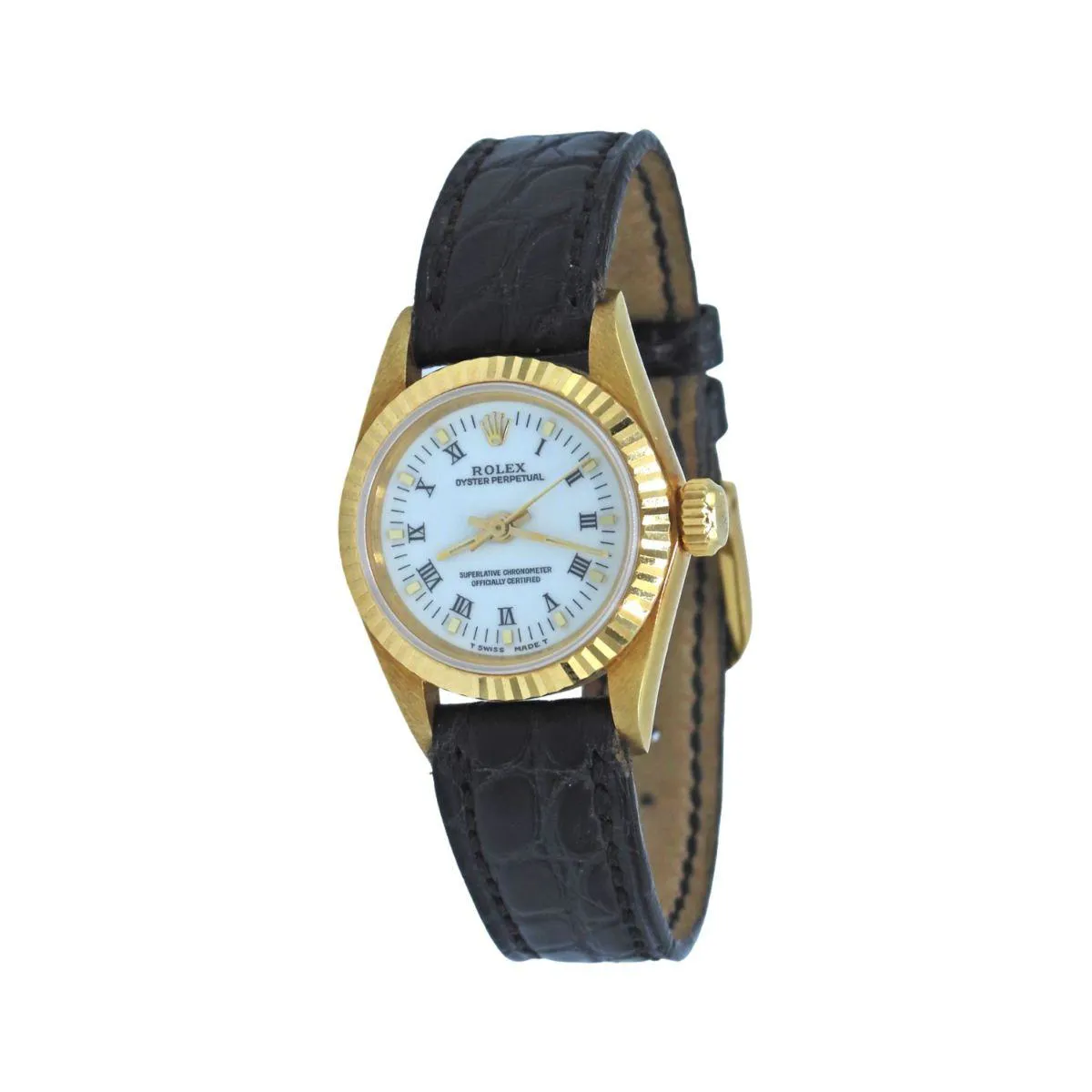 Rolex Lady-Datejust 69198 26mm Yellow gold White