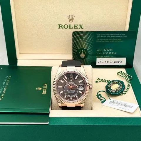 Rolex Sky-Dweller 326235 42mm Rose gold Grey