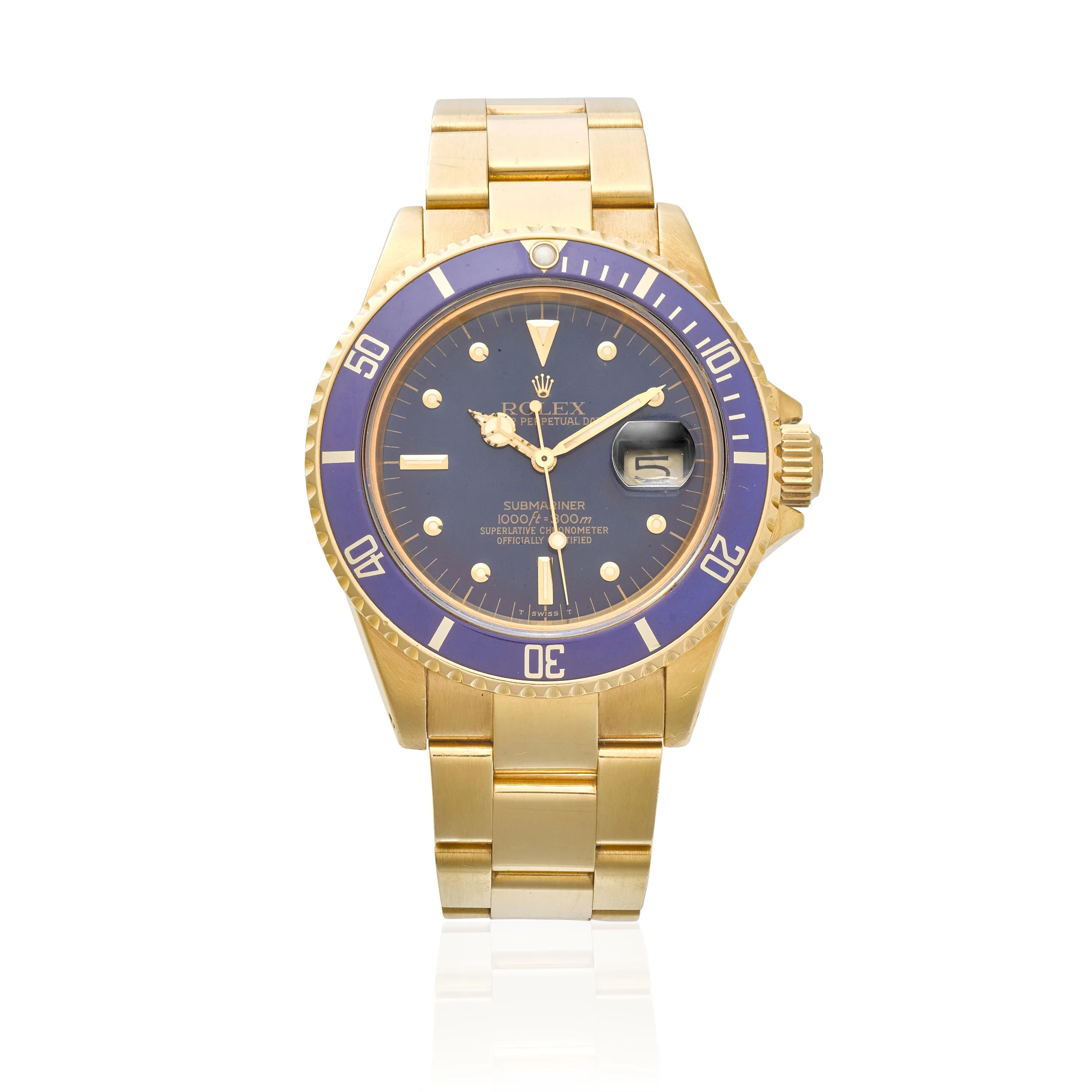 Rolex Submariner 16803 40mm Yellow gold Blue