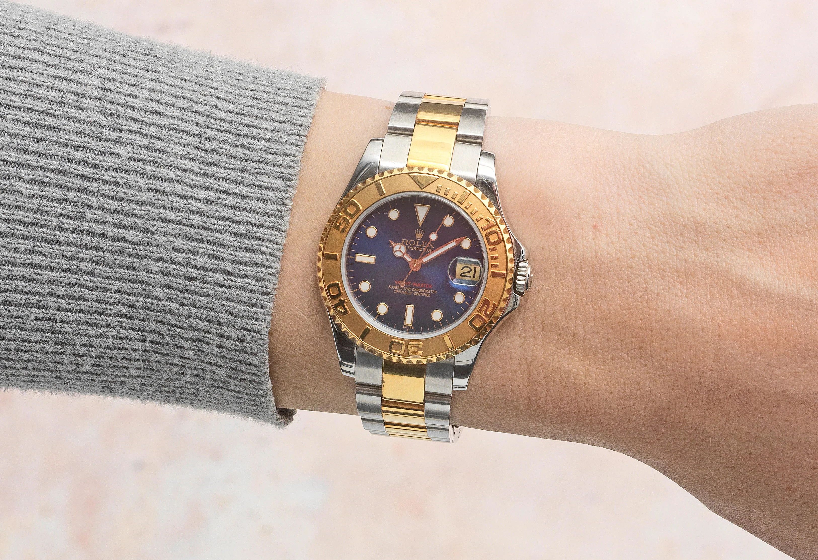 Rolex Yacht-Master 168623 35mm Yellow gold Blue 1